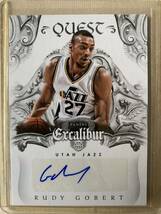 2014-15 PANINI EXCALIBUR QUEST #16 RUDY GOBERT ルディ・ゴベール パニーニ サイン オート 最優秀守備選手賞3回 オールスター3回_画像1