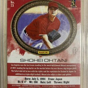 2018 PANINI DIAMOND KINGS #73 SHOHEI OHTANI RC 大谷翔平 パニーニ ルーキーカードの画像2