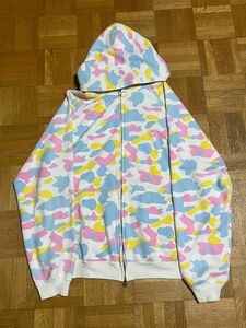 マルチカモ パーカー a bathing ape bape full zip hoodie cotton candy camo 