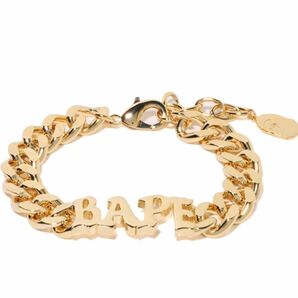 a bathing ape アベイシングエイプ　bape bracelet ブレスレット　アクセサリー　ゴールド　ジャンク品