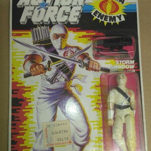 本体に退色あり ハズブロ UK 英国版 G.I.Joe ACTION FORCE 1986 Cobra STORM SHADOW 香港で当時購入 ストームシャドー ストームシャドウの画像6