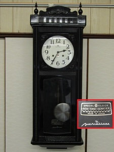 ◇アンティーク 大型 掛時計 アイチ時計電機 稼働品 高さ108ｃｍ◇