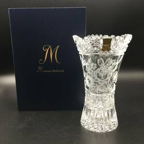 【3511】未使用 Meissen マイセン クリスタル ガラス フラワーベース 花瓶 花器の画像1