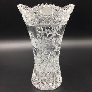 【3511】未使用 Meissen マイセン クリスタル ガラス フラワーベース 花瓶 花器の画像6