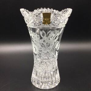 【3511】未使用 Meissen マイセン クリスタル ガラス フラワーベース 花瓶 花器の画像3
