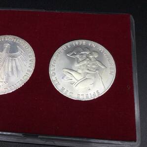 【1354】 ドイツ 銀貨 ミュンヘンオリンピック 2枚セット 10マルク 1972年 総重量約31ｇ コイン メダル 貨幣の画像7