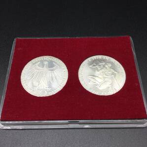 【1354】 ドイツ 銀貨 ミュンヘンオリンピック 2枚セット 10マルク 1972年 総重量約31ｇ コイン メダル 貨幣の画像5