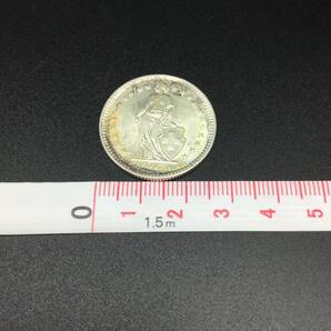 【6327①】スイス 銀貨 1964年 2フラン 重量約10ｇ コイン メダル 外国銭 硬貨 貨幣の画像5