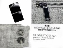 16万新品◆50=L◆EMPORIO アルマーニ ヴァージンウール素材 ワイドテーパード裾2wayシルエットベイカーパンツ 薄灰系 1円_画像9