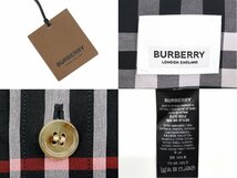 9万新品◆L◆BURBERRYバーバリー◆チェック柄 コットンポケット付きボタンダウン長袖シャツ 黒マルチカラー「CAUSEY」1円_画像9