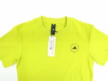 3万新品◆M◆アディダス×ステラ Adidas by STELLA MCCARTNEY ストレッチ素材コラボロゴTシャツ 黄 1円_画像3