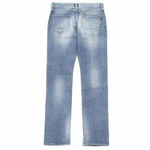 12万新品◆30◆SAINT LAURENT 日本製 SKINNY FIT ウォッシュ加工ストレッチデニムジーンズ BRIGHT BLUE ㈱ケリング【サンローラン】1円の画像6