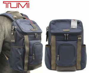 12万新品◆TUMI トゥミ◆紺 バリスティックナイロン 多機能バックパック『Thornhill』１円