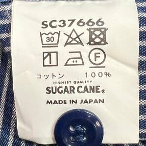 Wm432 日本製 SUGAR CANE シュガーケーン 東洋エンタープライズ インディゴ クレイジー 半袖シャツ ワークシャツ メンズの画像10