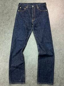 Wm340 日本製 LEVI'S リーバイス 502XX J22 復刻 デニムパンツ ジーンズ セルビッジ 赤耳 ジップフライ TALON BIG E 濃紺 W31