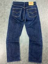 Wm458 日本製 復刻 LEVI'S リーバイス 502XX デニムパンツ ジーンズ セルビッジ J22 BIG E 赤耳 TALON メンズ W32_画像2