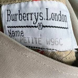 Wm505 英国製 Burberrys' バーバリー ステンカラー スプリング コート ベージュ ライナー付き 内側ノバチェック レディースの画像9