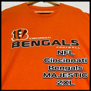 NFL シンシナティ・ベンガルズ Majestic社製　ロゴTシャツ 2XL Cincinnati BengalsアメフトTシャツ
