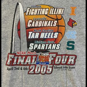 NCAA Tournament2005 FINAL 4 記念半袖Tシャツ　USA古着　バスケットボールシャツ　ノースカロライナ等