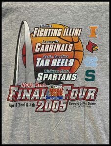 NCAA Tournament2005 FINAL 4 記念半袖Tシャツ　USA古着　バスケットボールシャツ　ノースカロライナ等