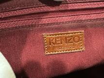 4223) 中古 KENZO ケンゾー レザー カービング加工 ショルダーバッグ ショルダー付け根ダメージあり_画像3