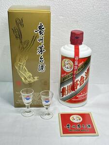 4399] 貴州茅台酒 マオタイ酒 天女ラベル 2021 MOUTAI KWEICHOW 中国酒 500ml 53% 箱/冊子/グラス2個付 