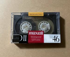 【未使用品】※同梱不可　カセットテープ　maxell 46分　　※途中まで開封しています