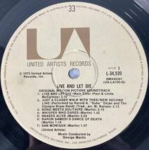 ００７／死ぬのは奴らだ (1973) ジョージ・マーティン、ポール・マッカートニー 豪盤LP Festival L 34939 STEREO_画像4