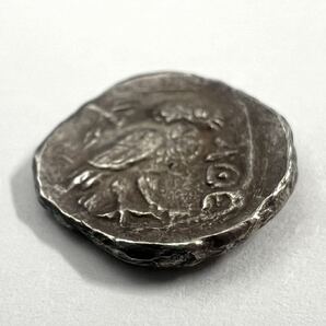 古代ギリシア 銀貨 コイン オボル ヘミドラクマ アンティークコイン 古代ギリシャ アテネ神 古代コイン の画像4