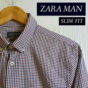 ZARA MAN ザラマン　ギンガムチェック シャツ