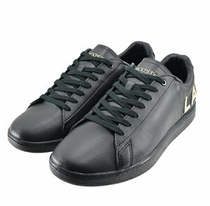 希少 ラコステ LACOSTE スニーカー 黒 金 ゴールド ブラック carnaby evo 0120