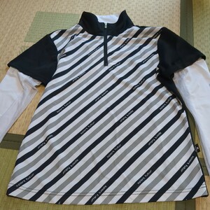 ゴルフウェア 半袖 GOLF　クレージュ　３８サイズ　Mサイズ　courreges ポロシャツ 袖メッシュ　袖取り外し可