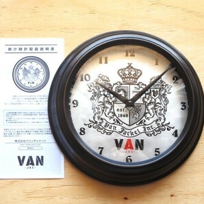 送料無料！ ヴァンヂャケット VAN JAC 『 ヴィンテージ風 向かい獅子 壁掛け時計 』 ウォールクロック 大変貴重！！ 入手困難！！の画像1