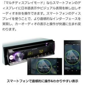 【送料無料】美品24Vオーディオポン付け！カロッツェリアDEH-4500! CD/USB/AUX/FM.AM選べるディスプレイ12色22万通り！取説、ネジ付き！の画像5