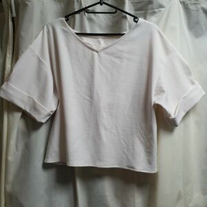 Tシャツ カットソー 半袖 ホワイト トップス ブラウス ペプラム リバーシブル 2way 