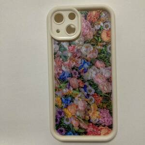 Phone14ケース　スマホケース　小花柄　花柄　春コーデ カラフルかわいい 花畑 ホワイト 植物 自然 ソフトケース　花 送料無料