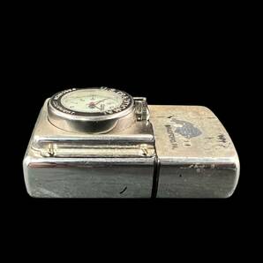 【KF2184】Zippo ジッポー U.S.TRADITIONAL トラディショナル シルバー 時計付きライター 喫煙具 の画像3