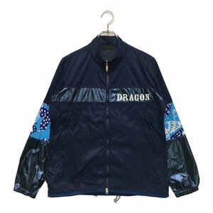 coco* Dance With Dragon * long sleeve double Zip blouson * thin * navy blue * navy *2(M)* used * letter pack post service plus shipping possible *88587