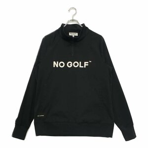 coco*NO GOLF*NO COFFEE×CLUBHAUSh* long sleeve half Zip pull over * black / black /XS* letter pack post service plus shipping possible *88909