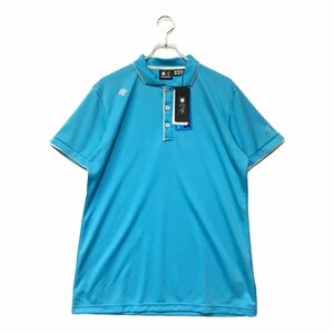 coco★新品★デサント★DESCENTE★半袖ポロシャツ★シンプル★水色★O(XL)★大きいサイズ※レターパックプラス発送可★89269