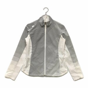 coco★新品★デサント★DESCENTE★長袖ウインドジャケット★アウター★グレー×白★M※レターパックプラス発送可★90075