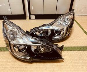 BR9 BM9 GenuineHID ヘッドLight leftrightset 中古美品 黄ばみ無し/Legacy　後期インナー　ブラックKOITO 100-20061 T104