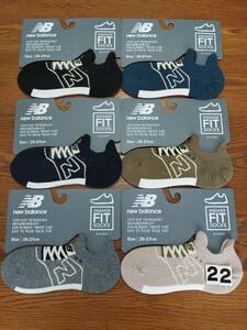 (22)2024 year spring summer model 6 color 6 pair collection dry & deodorant New balance FIT socks men's size 