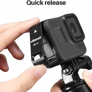 黒・GoPro8 バッテリーフタ ULANZI バッテリーカバー GoPro Hero 8用 Type-c充電口 電池蓋代替品 軽の画像2