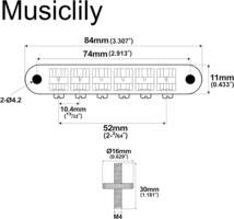 ニッケル Musiclily Pro 10.4mm ABR-1 Tune-O-Maticブリッジ エピフォンレスポールSGスタイル_画像2