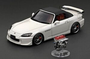 IG2588 ignition model 1/18 Honda S2000 (AP2) Pearl White With Engine イグニッションモデル ホンダ エンジン付