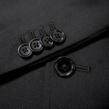新品 ドールオム 阪急メンズ 春夏 トロピカル ウール ドビー スーツ A6 (L) 黒 【J52458】 メンズ ジャケット イージーパンツ_画像9