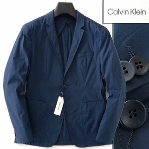 新品 5.8万 カルバンクライン 超軽量 ペーパーコットン ストレッチ ジャケット 46(M) 紺 【J40773】 Calvin Klein ブレザー 春夏 メンズ