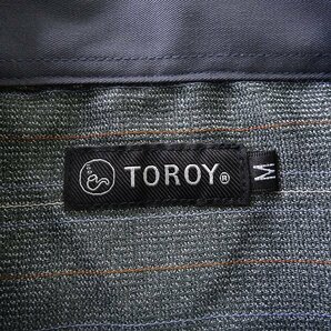 新品 TOROY トロイ 消臭 LYCRA カラミ織り ストライプ シャツ M 緑 【I43917】 TOROY 春夏 メンズ 長袖 ポケット スラブ サマーの画像9