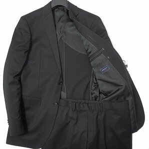 新品 スーツカンパニー 撥水 ストレッチ ウール 2パンツ スーツ YA9 (細身4L) 黒 【J55175】 190-8D 春夏 ツーパンツ シングル ノータックの画像2